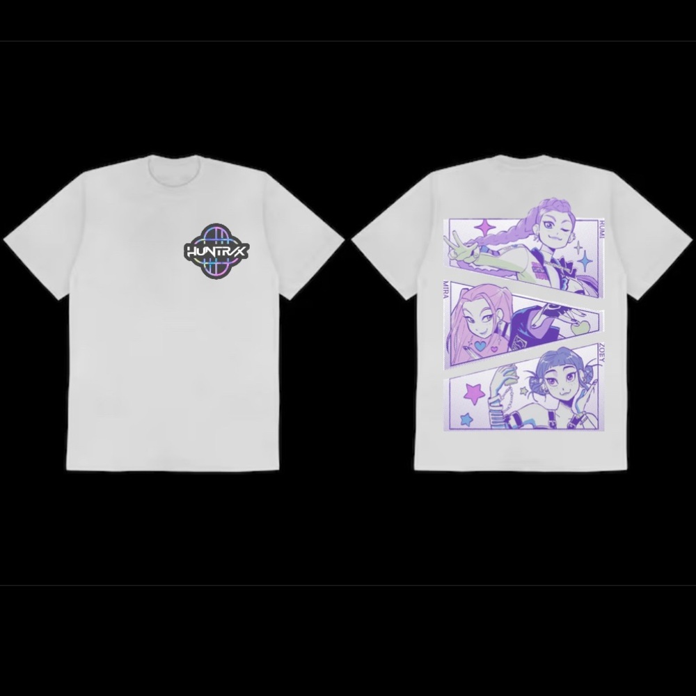 Huntrix Demon Hunters 2 Sided Kids & Adult Kpop T-Shirt, Rumi Mira Zoey
